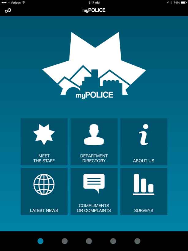 Screen shot from myRPD app, my police view